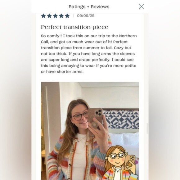 NWT Size S -Anthropologie Ribbed Cardigan Sweater Assorted Stripe (NWT US$ 158) - Picture 9 of 16